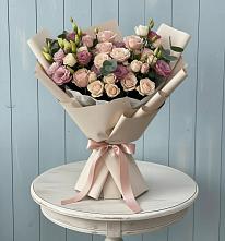 Букет цветов из:  Розы и Лизиантусы в Осаново-Дубовое