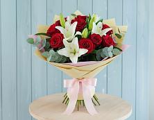 Букет цветов из:  Лилии и Розы в Осаново-Дубовое