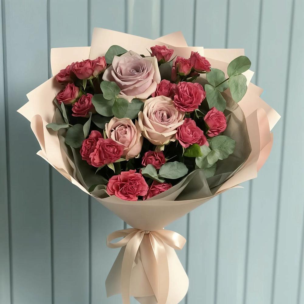Букет цветов из: Гвоздики и Розы в Осаново-Дубовое