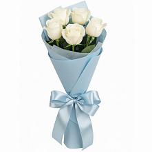Букет 5 Белых роз Проуд в Осаново-Дубовое
