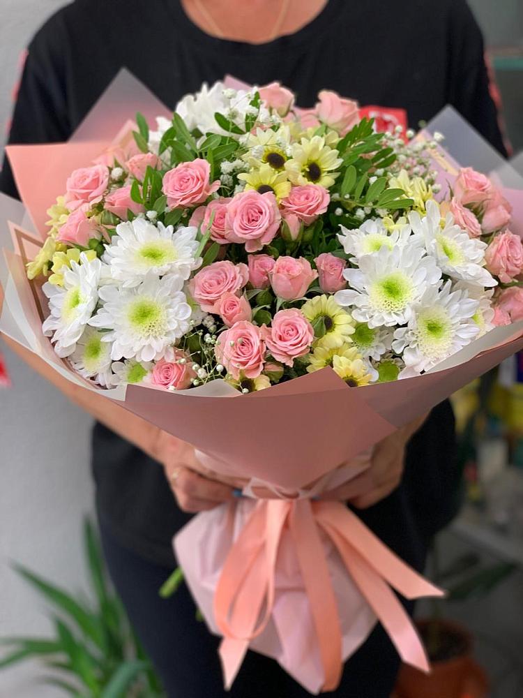 Букет цветов из: Розы и Хризантемы в Осаново-Дубовое