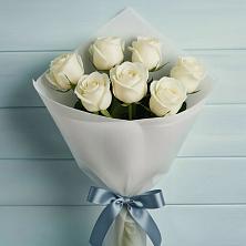 Букет 7 Белых роз Эдлесс Лав в Осаново-Дубовое