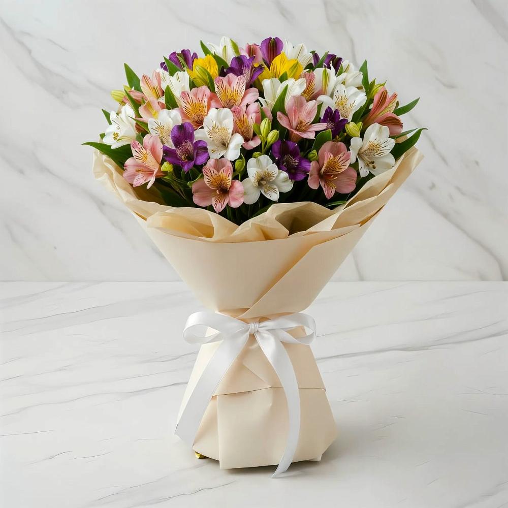 Букет цветов из: Альстромерии в Осаново-Дубовое