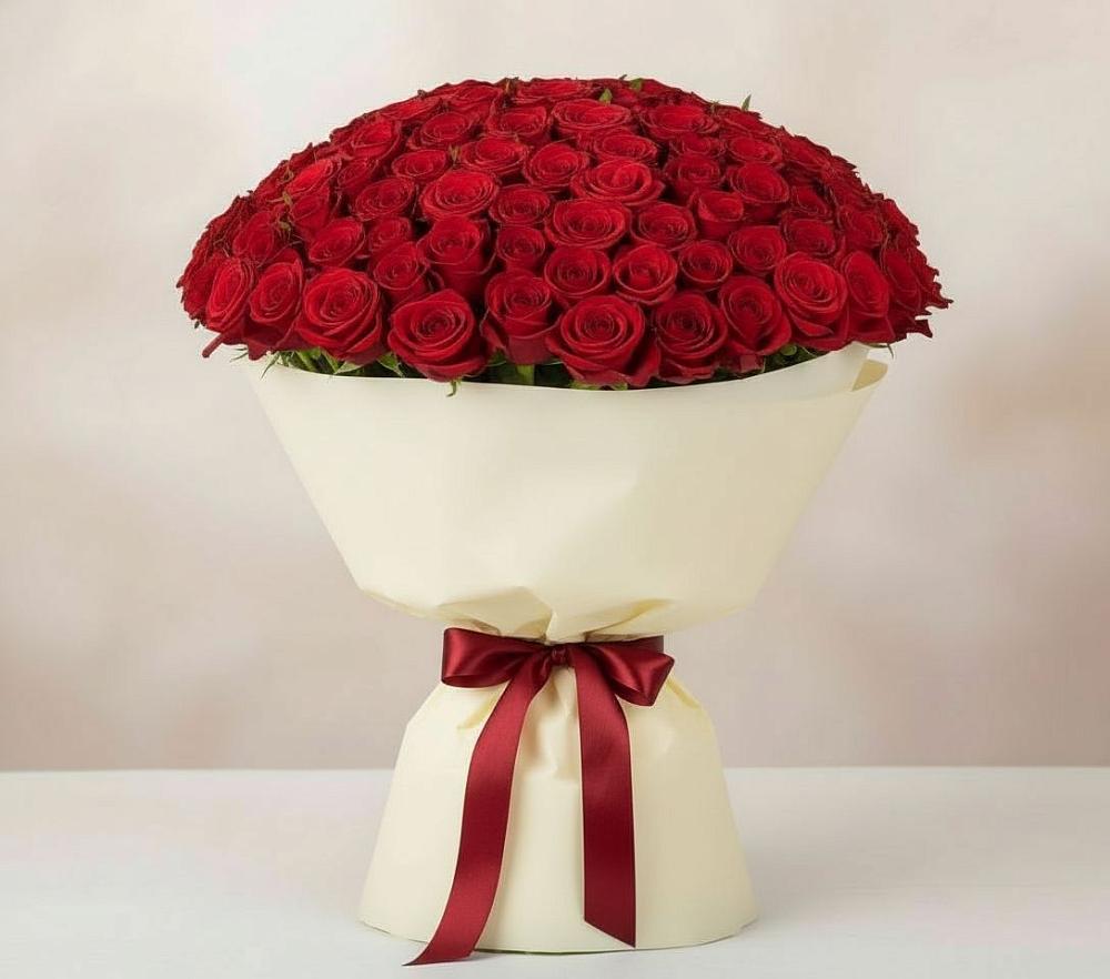 Букет 101 Красная роза Милано в Осаново-Дубовое