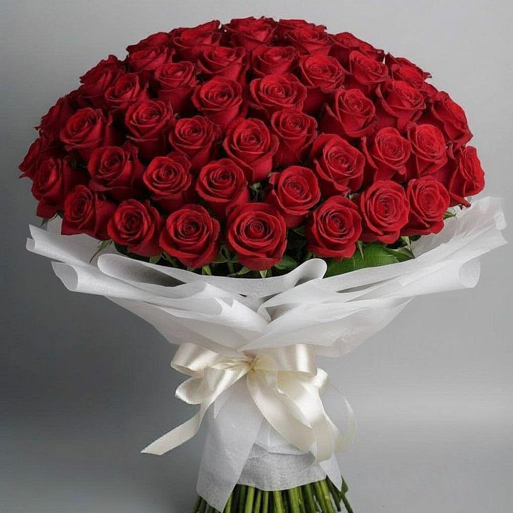 Букет 101 Красная роза Блэк Мэджик в Осаново-Дубовое