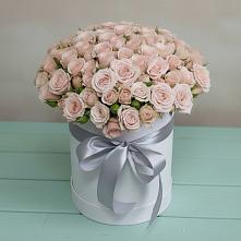 Цветочная композиция из Розы в шляпной коробке в Осаново-Дубовое