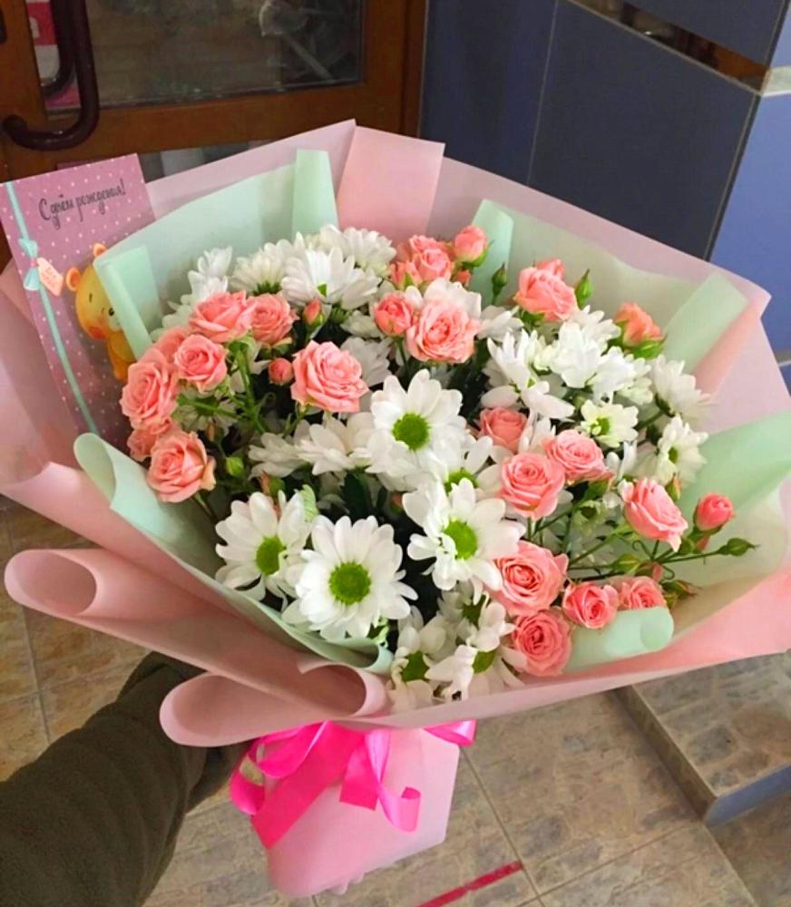 Букет цветов из: Розы и Хризантемы в Осаново-Дубовое