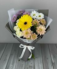 Букет цветов из:  Розы, Герберы и Хризантемы в Осаново-Дубовое