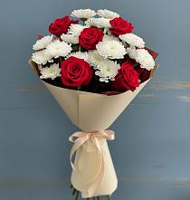 Букет цветов из:  Розы и Хризантемы в Осаново-Дубовое
