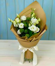 Букет цветов из:  Хризантемы и Лизиантусы в Осаново-Дубовое