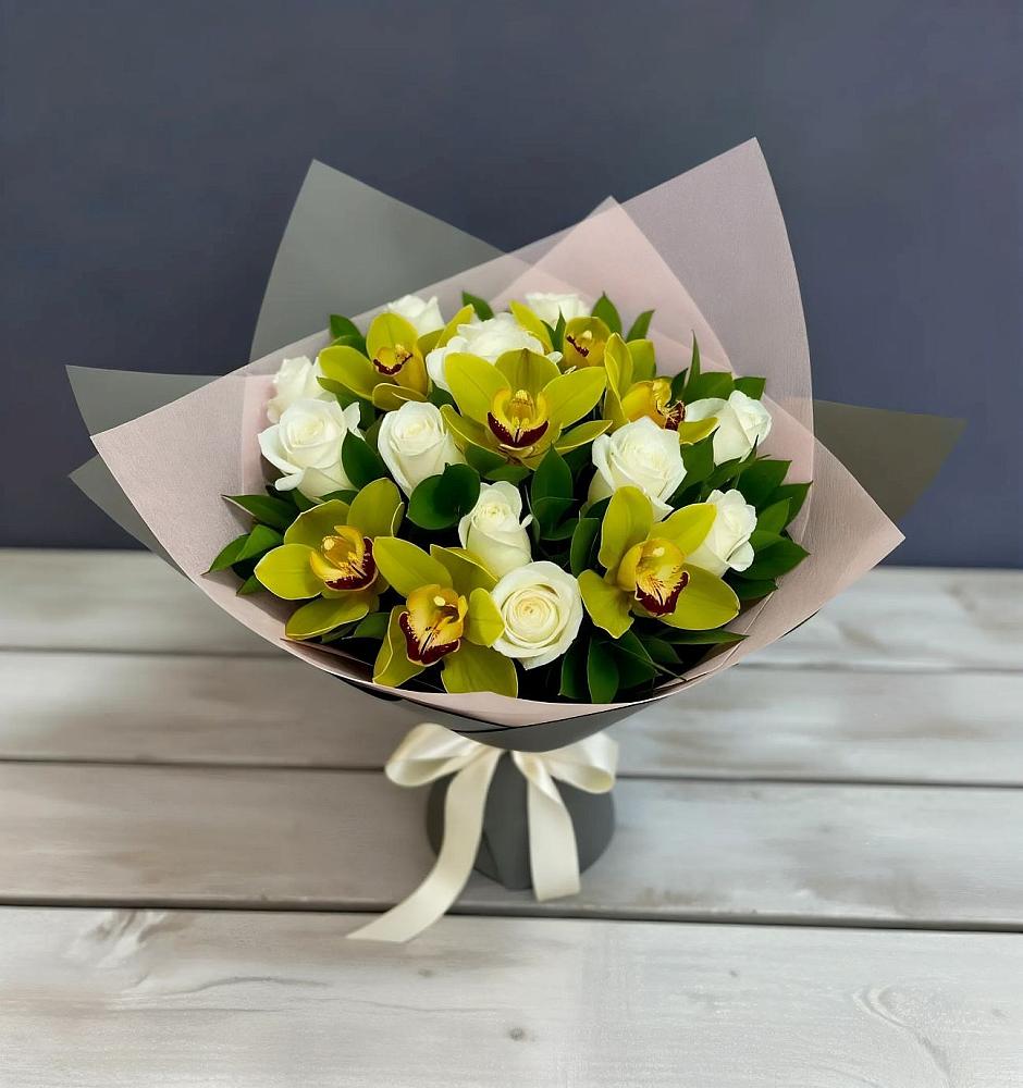 Букет цветов из: Орхидеи и Розы в Осаново-Дубовое