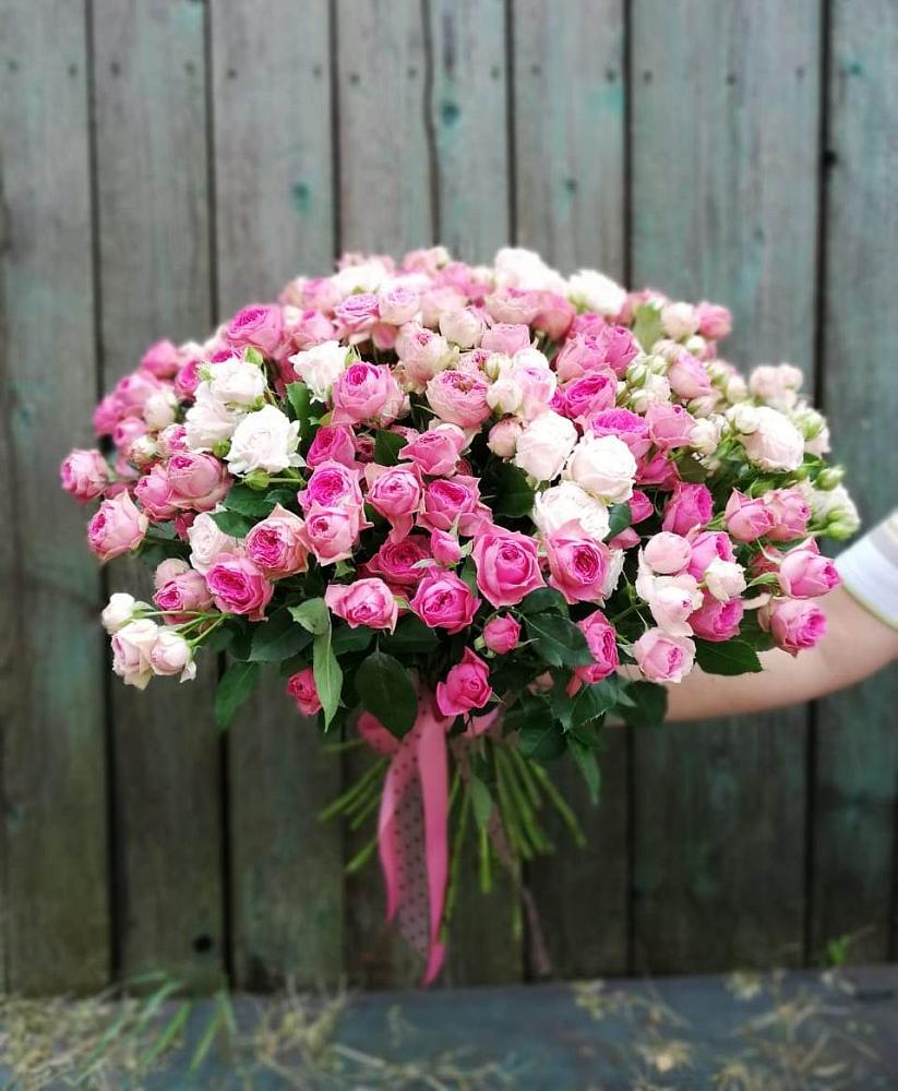 Букет Розовые кустовые розы Натали и Лав Лидия в Осаново-Дубовое