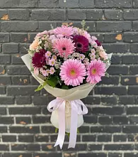 Букет цветов из:  Герберы и Хризантемы в Осаново-Дубовое
