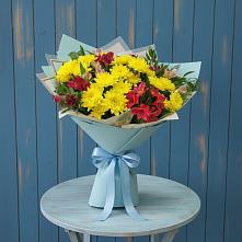 Букет цветов из:  Альстромерии и Хризантемы в Осаново-Дубовое