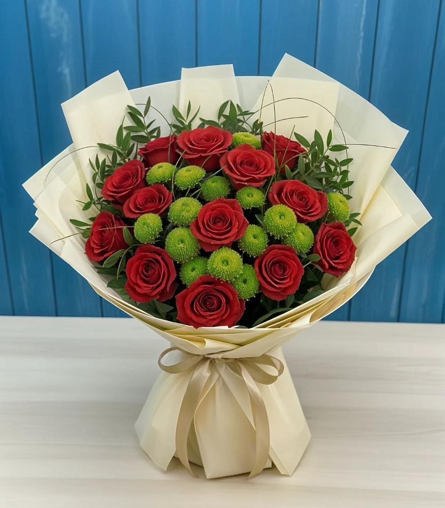 Букет цветов из: Розы и Хризантемы в Осаново-Дубовое