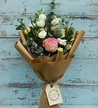 Букет цветов из:  Розы и Лизиантусы #REPLACE_PRED# Осаново-Дубовое