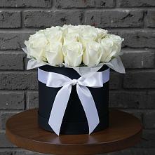 Цветочная композиция из Розы в шляпной коробке в Осаново-Дубовое